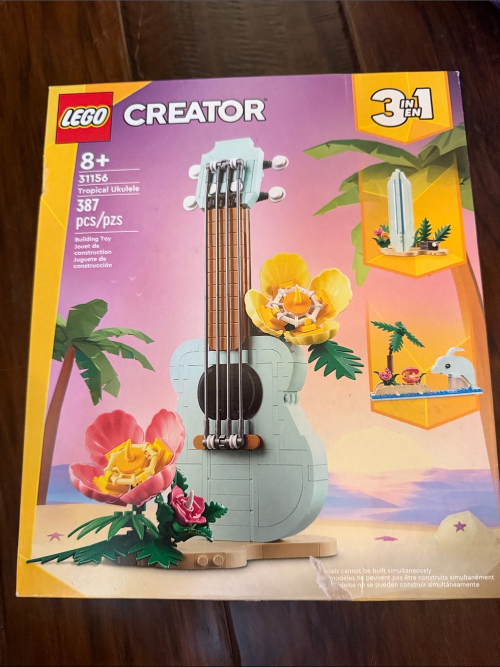 LEGO Creator Light Blue Tropical Ukulele with Colorful Flowers